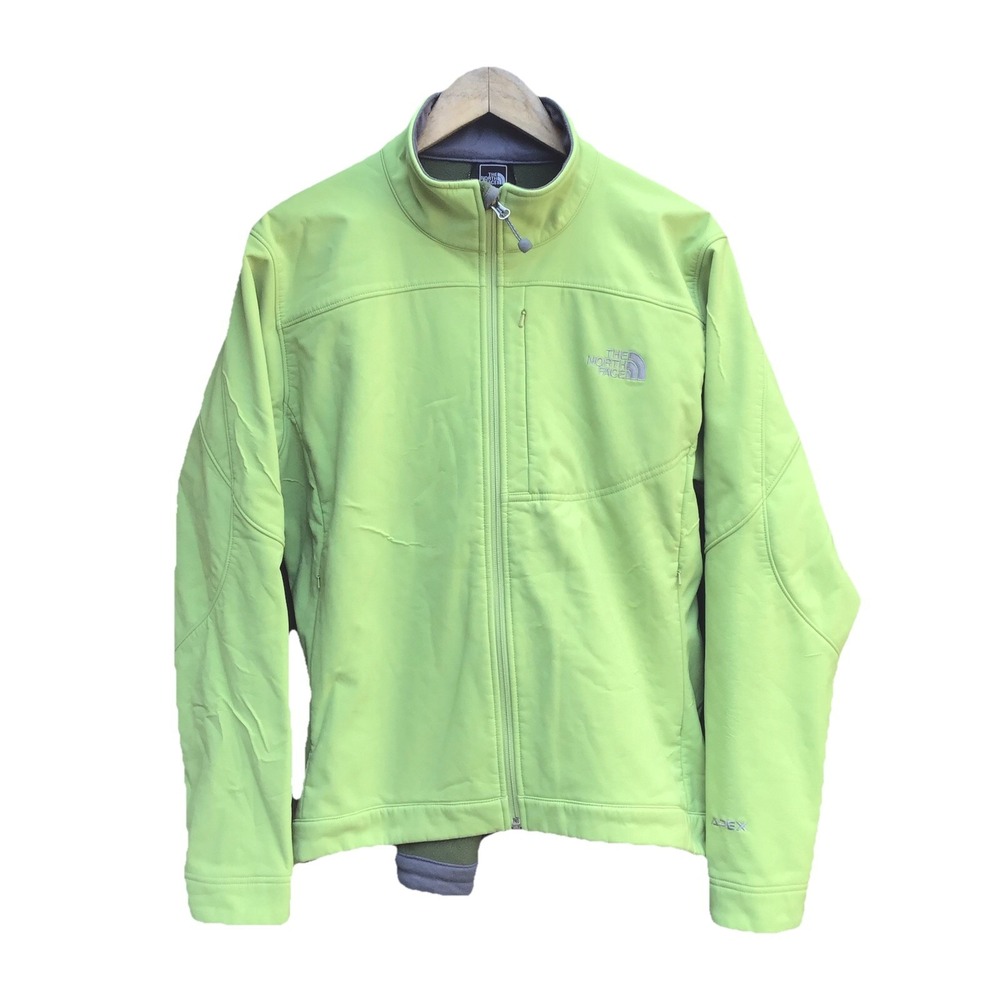 The North Face Apex Softshell Jacket Green Water Damage Women's XL